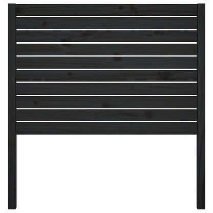 Solid Pine Wood Black Headboard 96x4x100 cm - Stylish & Durable