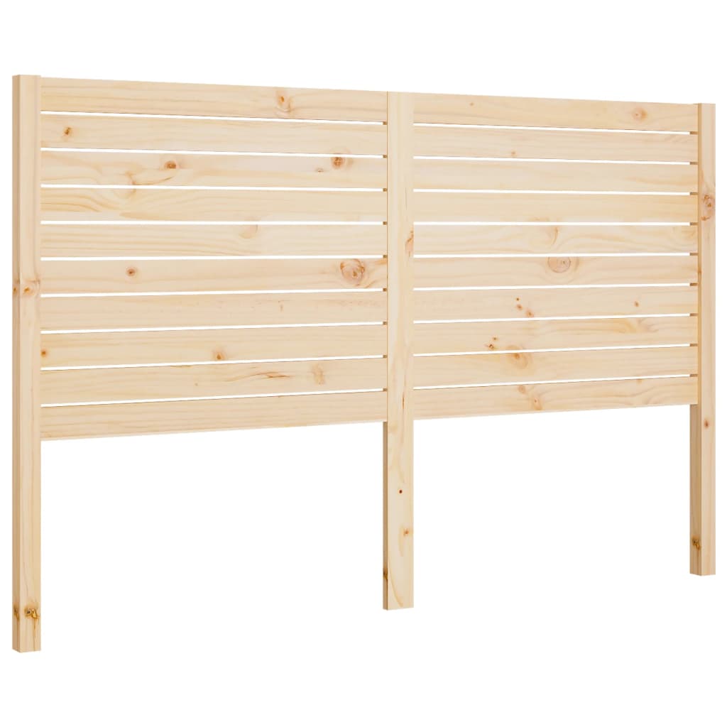 Solid Pine Wood Bed Headboard 126x4x100 cm – Natural Finish