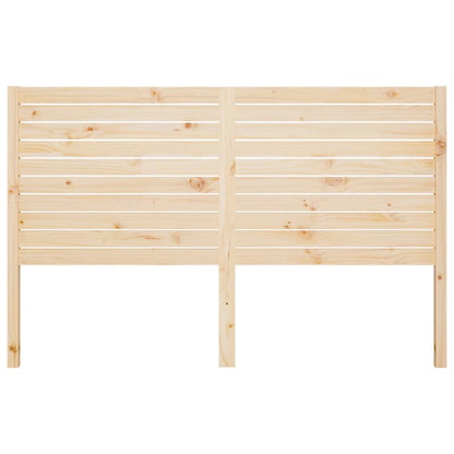 Solid Pine Wood Bed Headboard 126x4x100 cm – Natural Finish