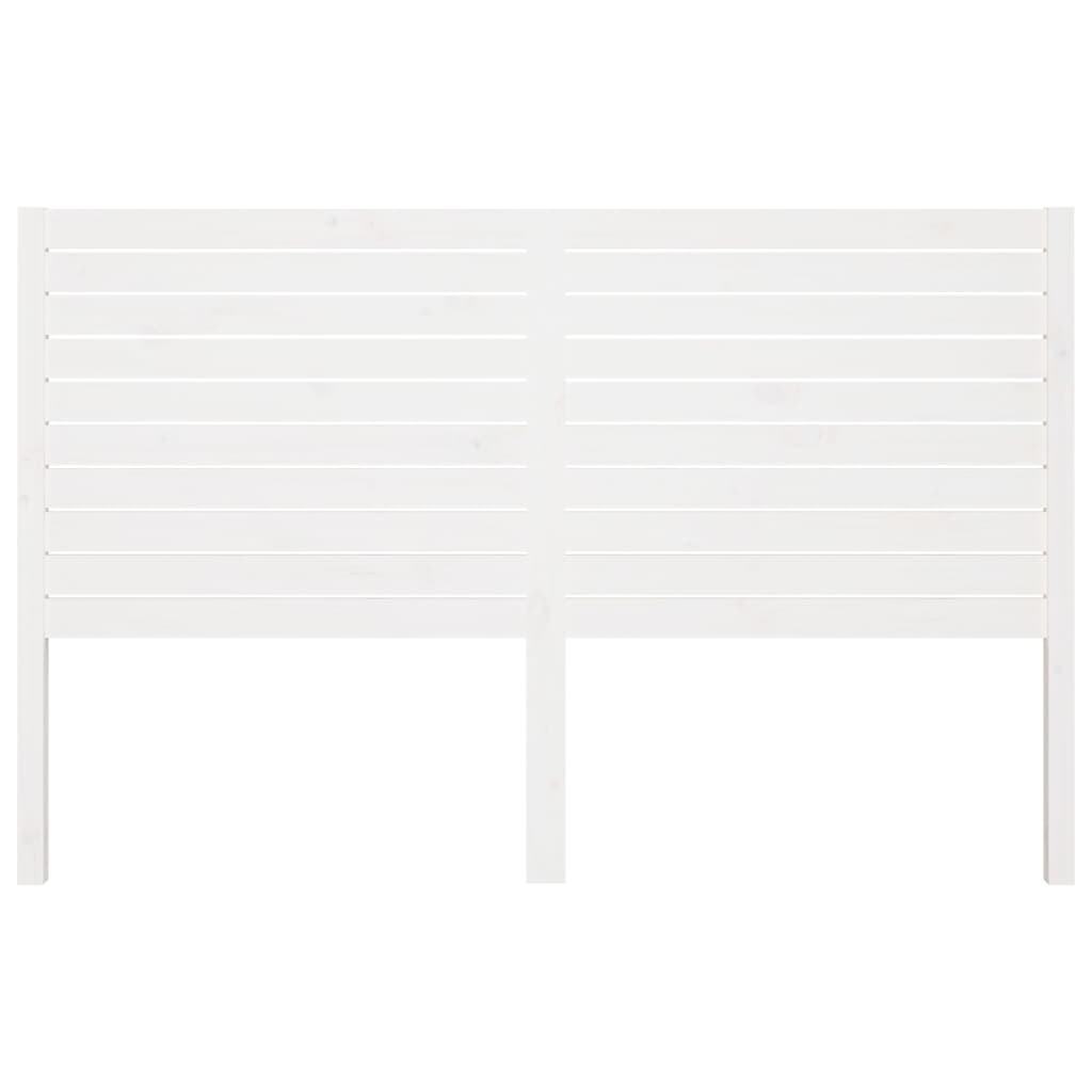 Solid Pine Wood Headboard, White 126x4x100 cm – Elegant & Sturdy