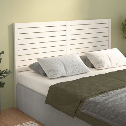 Solid Pine Wood Headboard, White 126x4x100 cm – Elegant & Sturdy