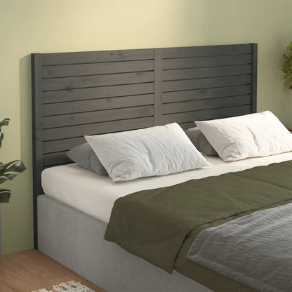 Solid Pine Grey Headboard 126x4x100 cm - Stylish & Sturdy Design