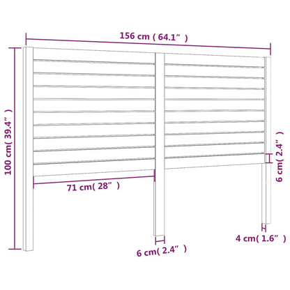 Solid Pine Wood Bed Headboard 156x4x100 cm Durable & Stylish