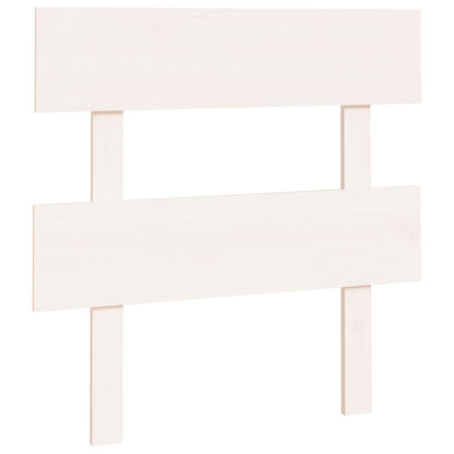 Solid Pine Wood White Bed Headboard - 93.5x3x81 cm