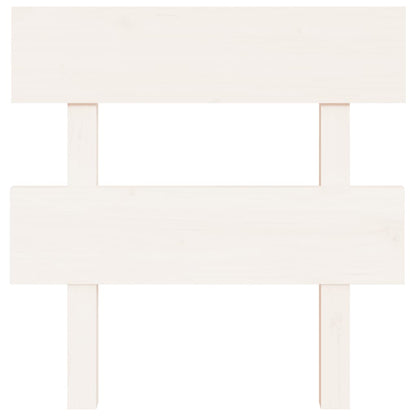 Solid Pine Wood White Bed Headboard - 93.5x3x81 cm