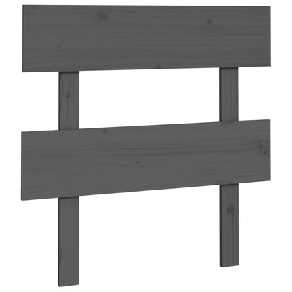 Solid Pine Wood Grey Bed Headboard 93.5x3x81 cm