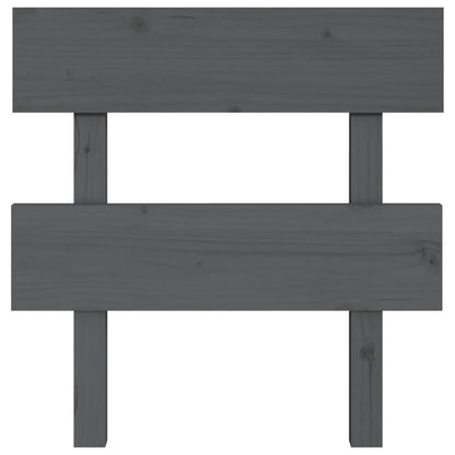 Solid Pine Wood Grey Bed Headboard 93.5x3x81 cm