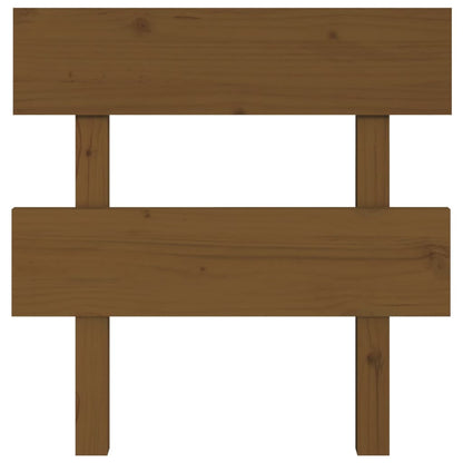 Honey Brown Solid Pine Wood Bed Headboard - 93.5x3x81 cm