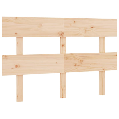Solid Pine Wood Bed Headboard 124x3x81 cm - Natural Finish