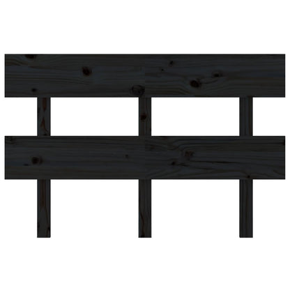Solid Pine Black Headboard 124x3x81 cm - Stylish Bedroom Decor