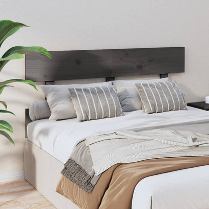 Solid Pine Grey Bed Headboard 144x3x81 cm | Stylish & Durable