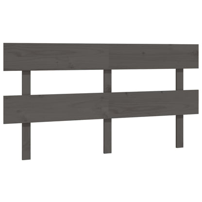 Solid Pine Grey Headboard 154x3x81 cm - Stylish Bedroom Accent
