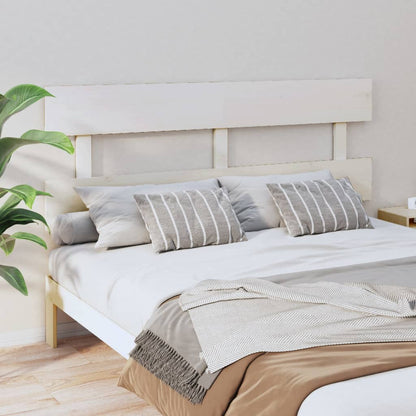 Solid Wood Pine Bed Headboard, White, 164x3x81 cm