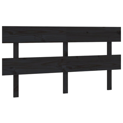 Solid Pine Black Headboard 164x3x81 cm - Stylish Bedroom Essential