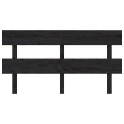 Solid Pine Black Headboard 164x3x81 cm - Stylish Bedroom Essential