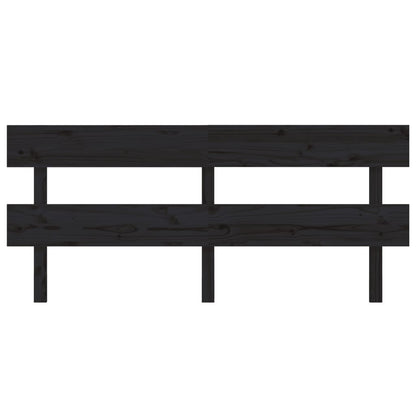 Solid Wood Pine Black Headboard 184x3x81 cm - Stylish & Durable