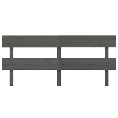 Solid Wood Pine Bed Headboard, Grey, 204x3x81 cm - Elegant Design