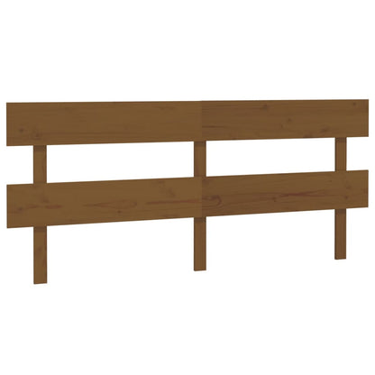 Solid Wood Pine Bed Headboard, Honey Brown, 204x3x81 cm