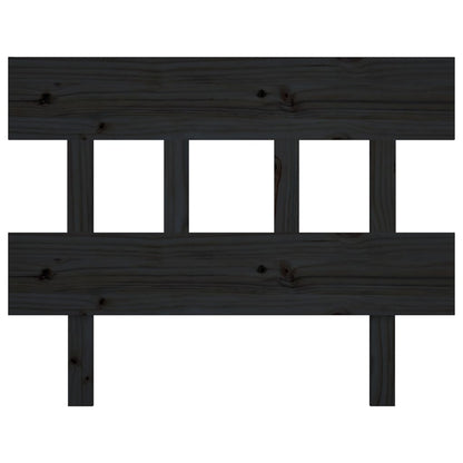 Solid Pine Black Bed Headboard - 78.5x3x81 cm