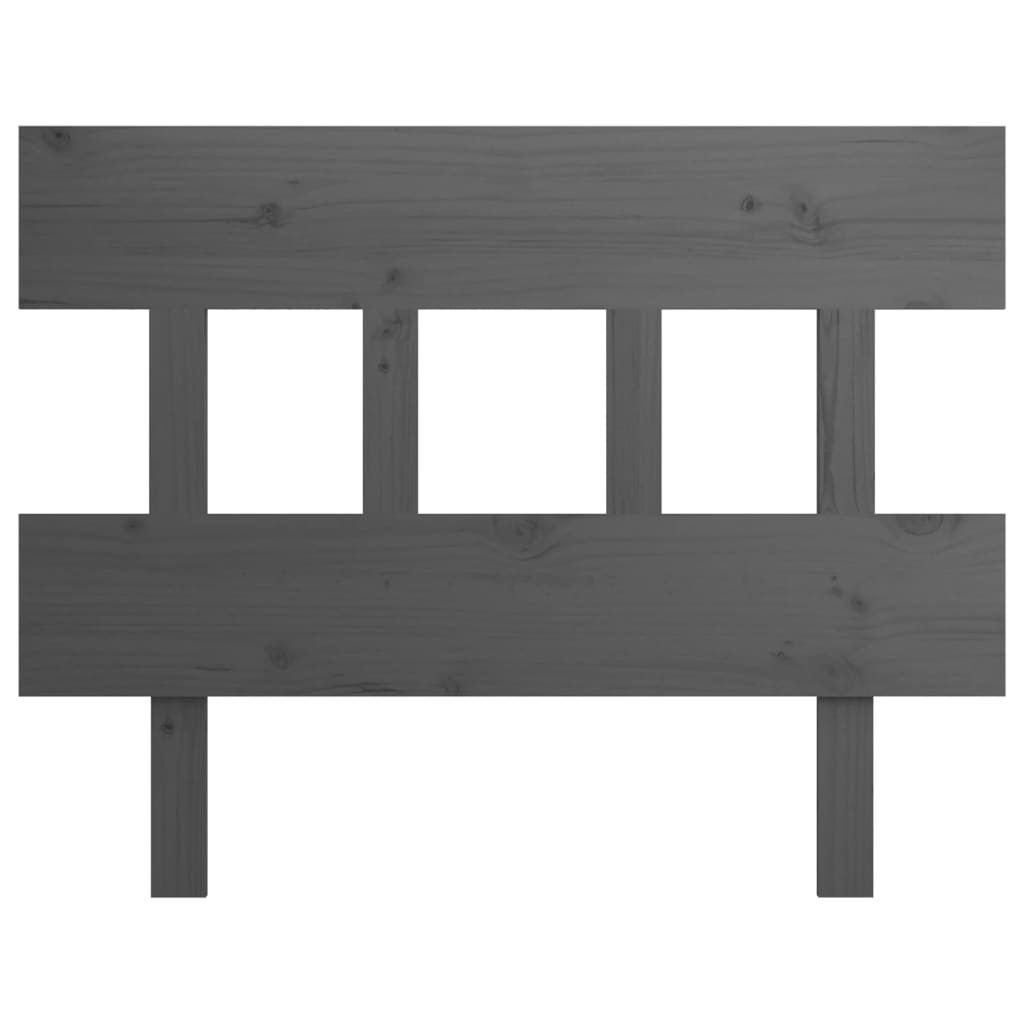 Solid Wood Grey Headboard 93.5x3x81 cm - Premium Pine Design