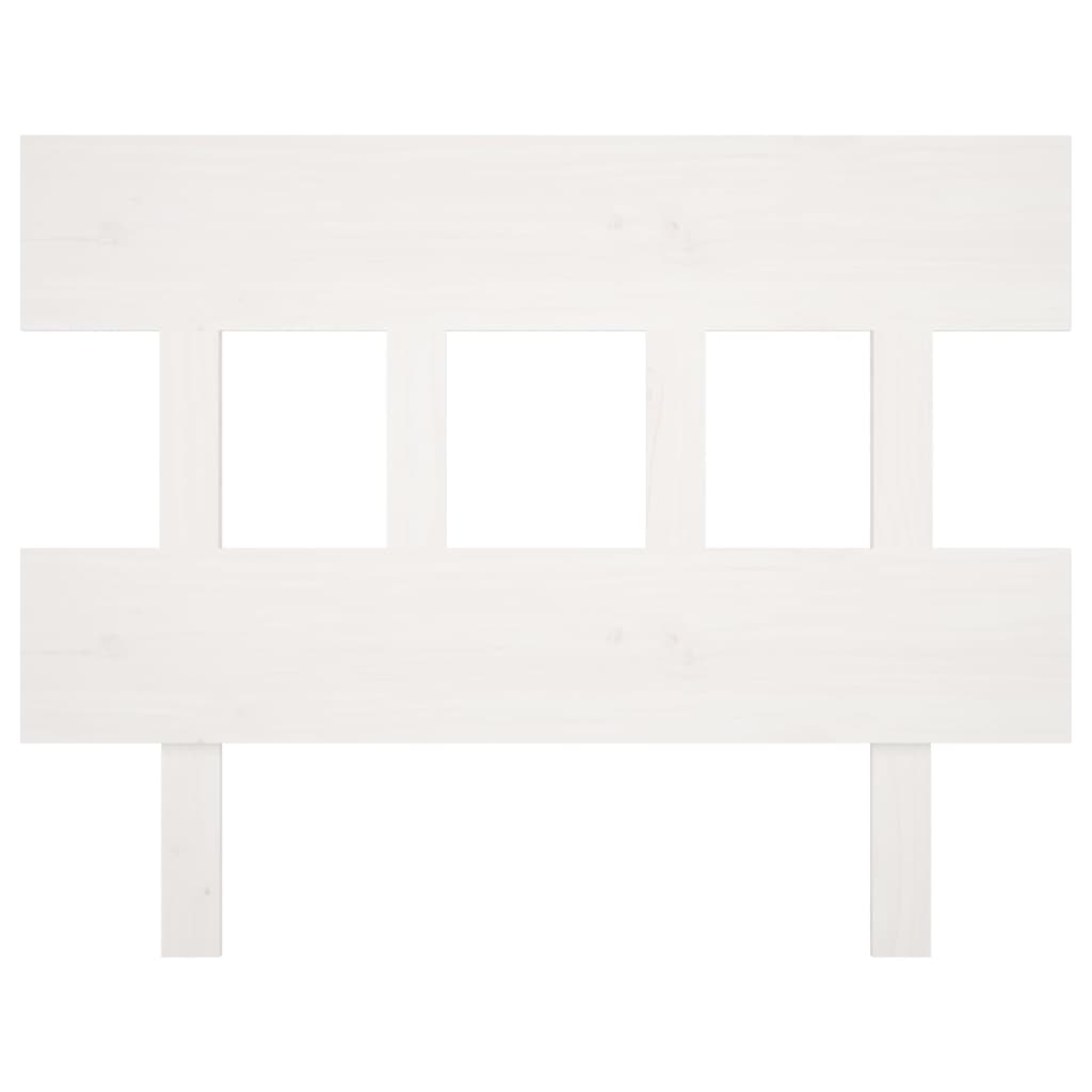 Solid Pine Wood Headboard, White, 103.5x3x81 cm - Stylish Bedroom Décor