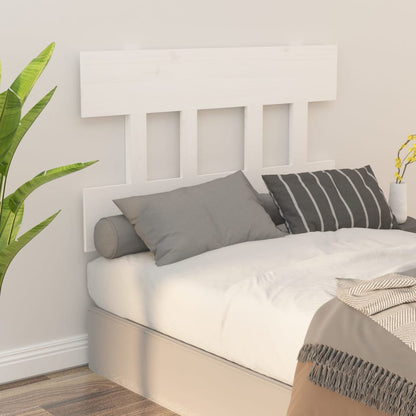 Solid Pine Wood Headboard, White, 103.5x3x81 cm - Stylish Bedroom Décor
