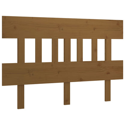 Solid Pine Wood Honey Brown Bed Headboard 123.5x3x81 cm