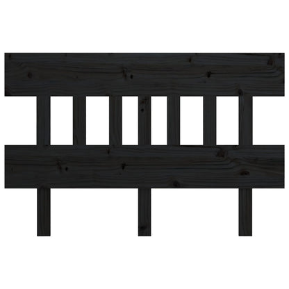 Solid Pine Bed Headboard - Black, 163.5x3x81 cm