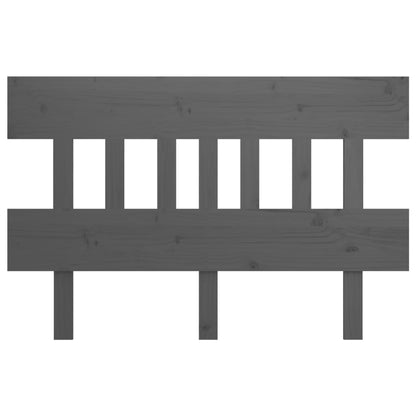 Solid Pine Wood Grey Bed Headboard - 183.5x3x81 cm