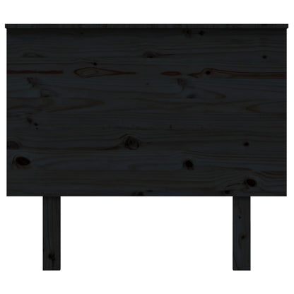 Solid Pine Wood Black Headboard - 94x6x82.5 cm
