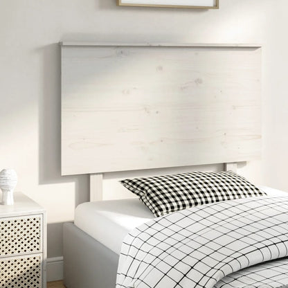 Solid Pine Wood White Headboard, 104x6x82.5 cm