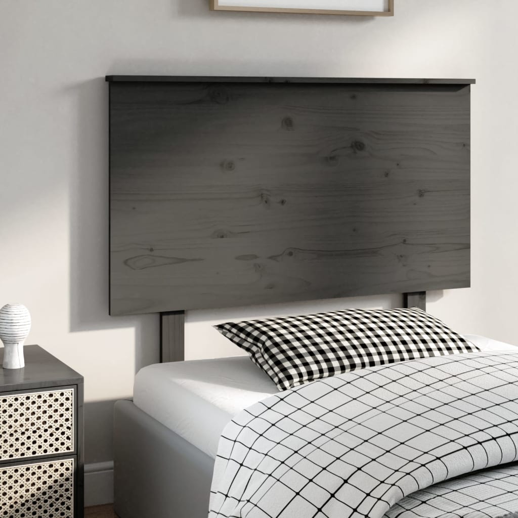 Solid Pine Grey Headboard 104x6x82.5 cm - Stylish & Durable
