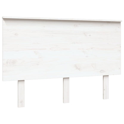 Solid Wood White Bed Headboard 124x6x82.5 cm Pine