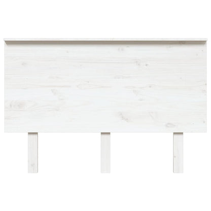 Solid Wood White Bed Headboard 124x6x82.5 cm Pine
