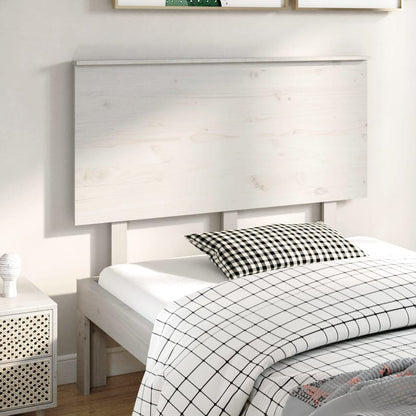 Solid Wood White Bed Headboard 124x6x82.5 cm Pine