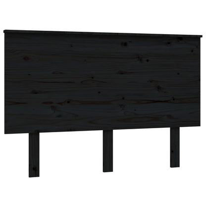 Solid Pine Black Headboard - 124x6x82.5 cm Stylish Design