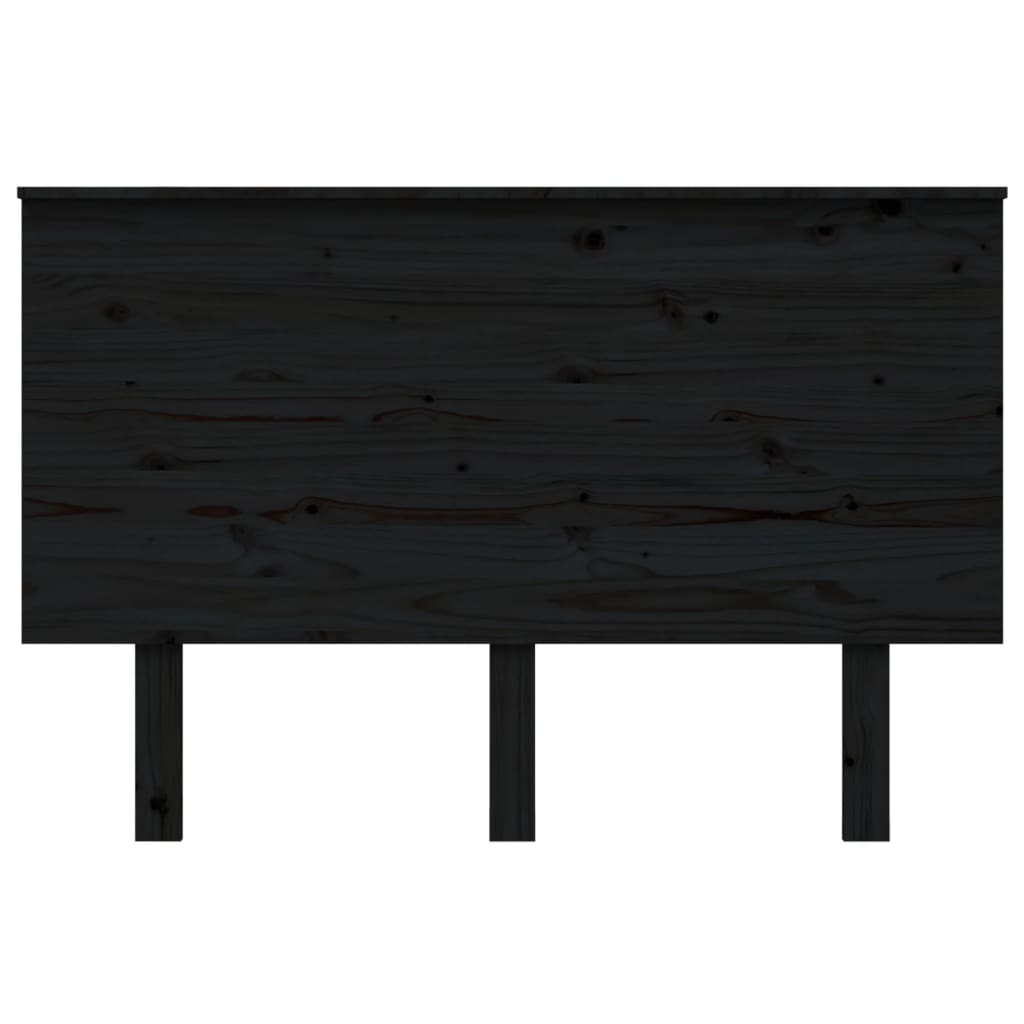 Solid Pine Black Headboard - 124x6x82.5 cm Stylish Design