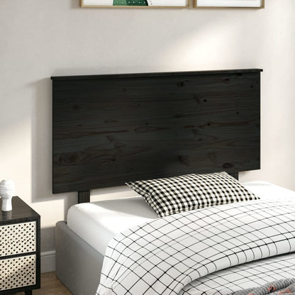 Solid Pine Black Headboard - 124x6x82.5 cm Stylish Design