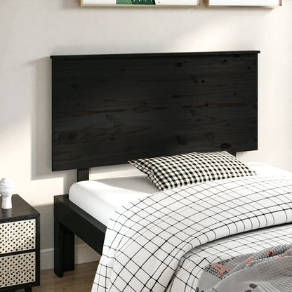 Solid Pine Black Headboard - 124x6x82.5 cm Stylish Design