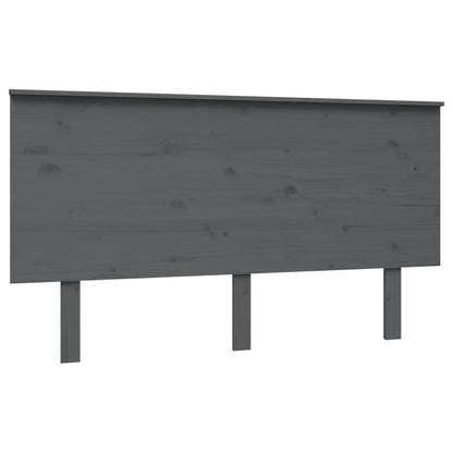 Solid Pine Grey Headboard 144x6x82.5 cm - Elegant Bedroom Decor