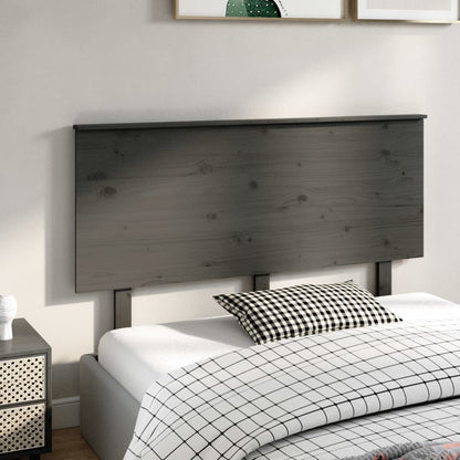 Solid Pine Grey Headboard 144x6x82.5 cm - Elegant Bedroom Decor