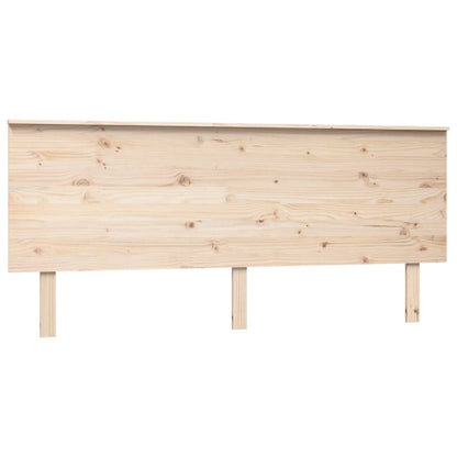 Solid Pine Wood Headboard - 184x6x82.5 cm | Natural Finish