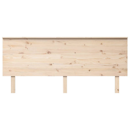 Solid Pine Wood Headboard - 184x6x82.5 cm | Natural Finish