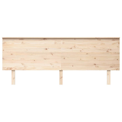 Solid Pine Wood Bed Headboard, 204x6x82.5 cm - Natural Finish