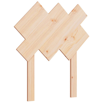 Solid Pine Wood Bed Headboard, 72.5x3x81 cm, Natural Finish