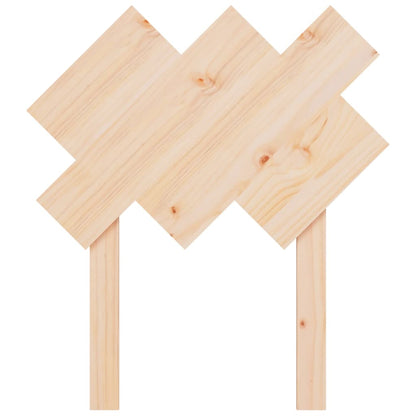 Solid Pine Wood Bed Headboard, 72.5x3x81 cm, Natural Finish