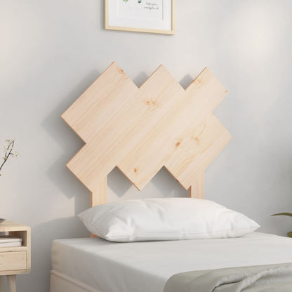 Solid Pine Wood Bed Headboard, 72.5x3x81 cm, Natural Finish