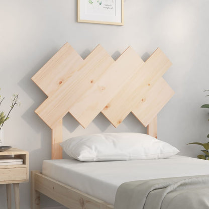 Solid Pine Wood Bed Headboard 92x3x81 cm - Natural Finish