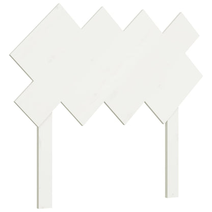 Solid Pine Wood White Bed Headboard 92x3x81 cm