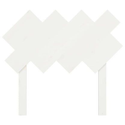 Solid Pine Wood White Bed Headboard 92x3x81 cm